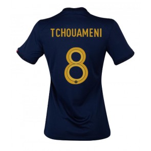 Maillot de foot France Aurelien Tchouameni #8 Domicile Femmes Monde 2022 Manches Courte